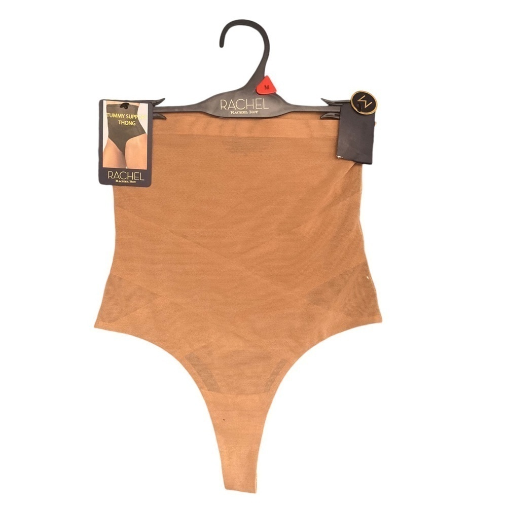 Rachel Roy NWT Shaping Thong High Rise Panty With Tummy Support in Mocha Size M